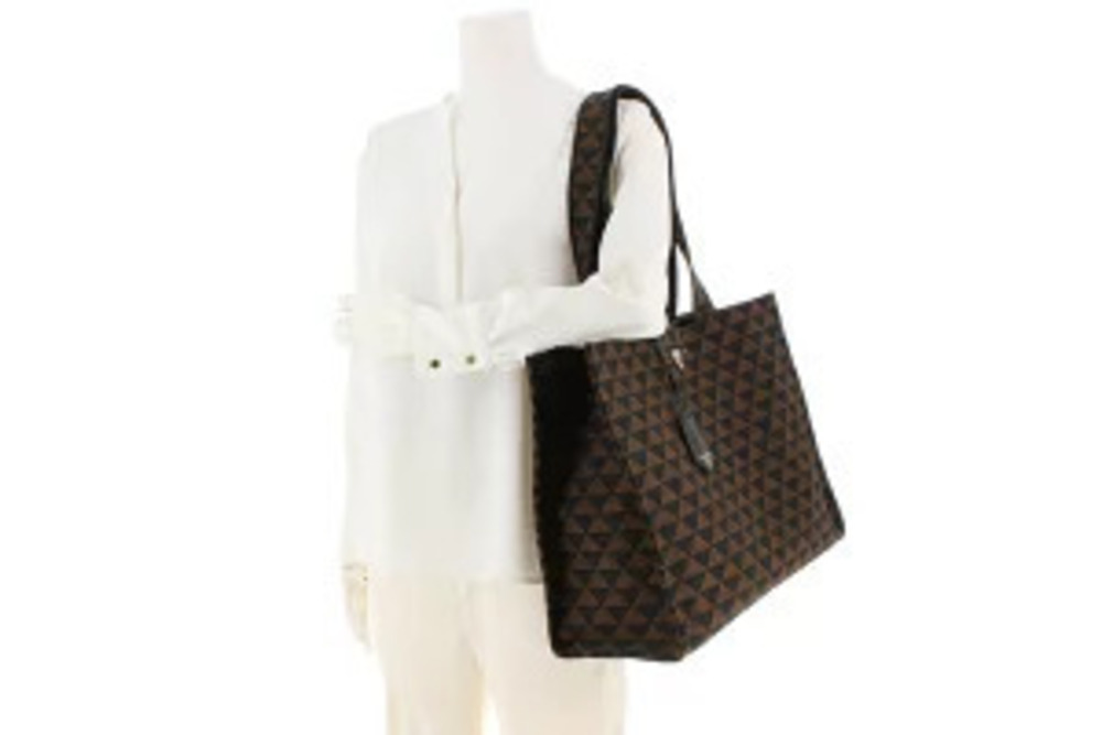 Prada canvas bag brown Tote black 2way